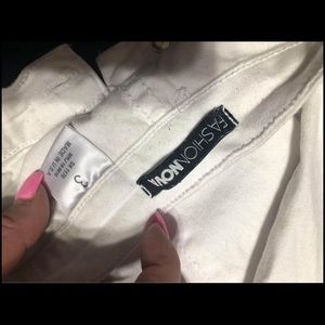 White high waisted jeans